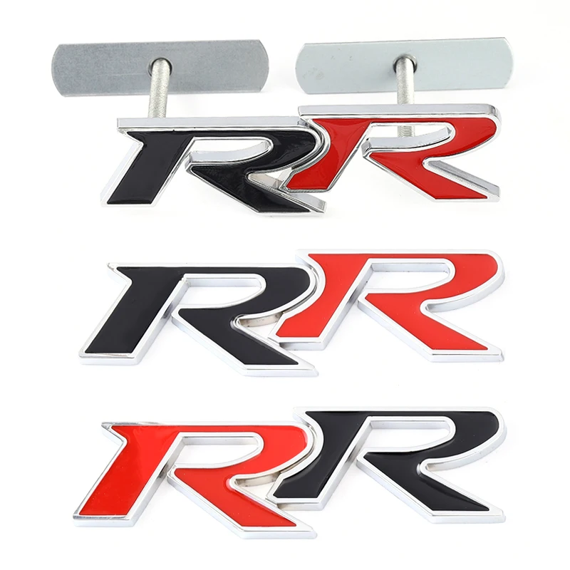 3D Metal RR Logo Car Stickers Emblem Trunk Badge Decals for Honda RR Civic Mugen Accord Crv City Hrv