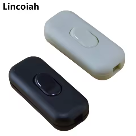1Pcs Light Switch AC 0-250V 6A Inline ON/OFF Table Desk Lamp Cord Cable Toggle Rocker Power Switches control for LED lighting
