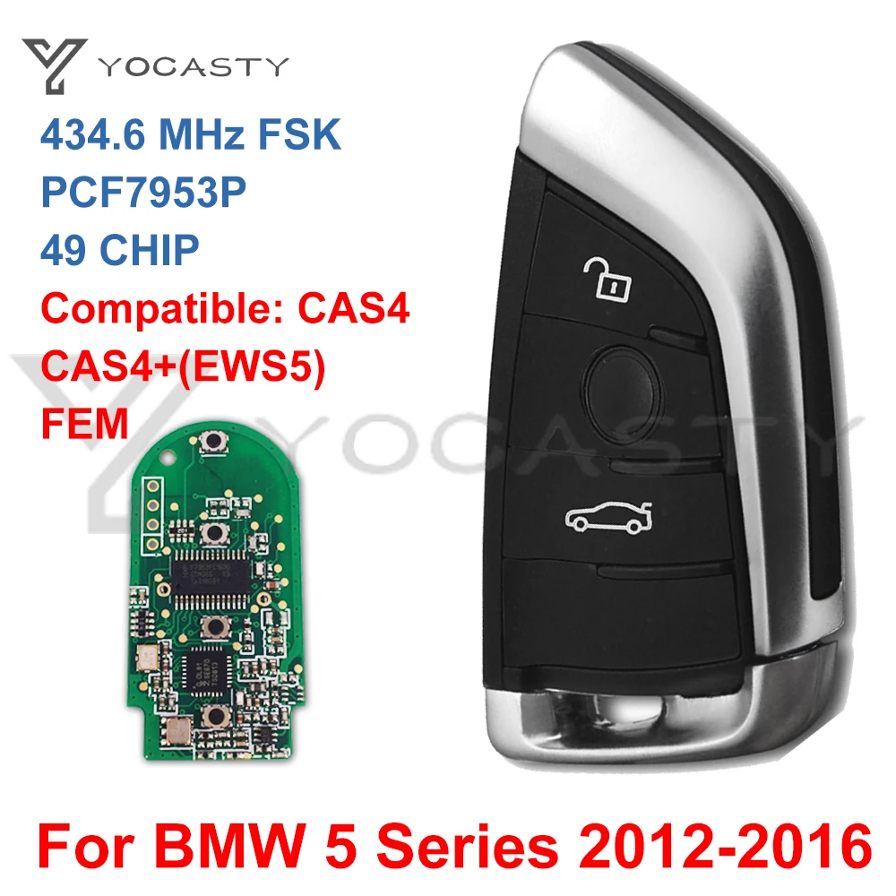 YOCASTY Smart Key 434.6MHz FSK PCF7953P MW 9337244-01 For BMW 5 Series 2012 2013 2014 2015 2016