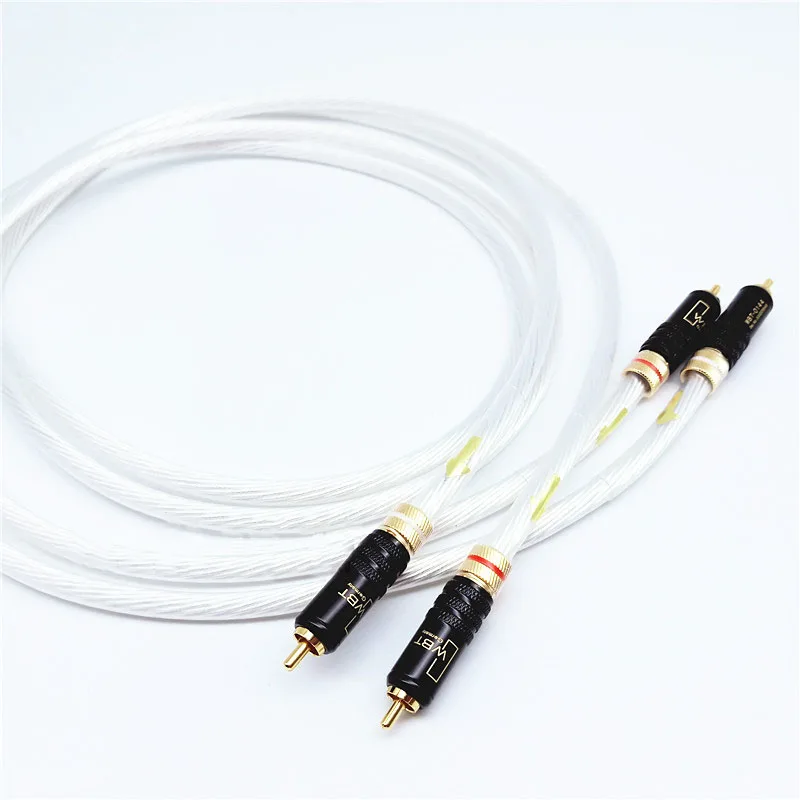 HIFI signal cable audio cable silver plated 5N OCC signal cable Interconnect cable With Gold plated WBT-0144