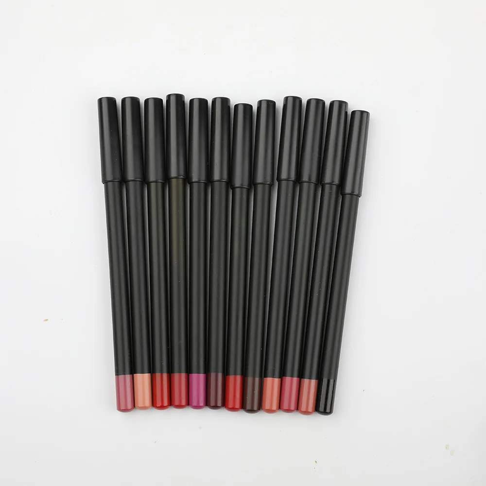 Großhandel Wasserdicht Matte Lippenstift Bleistift Private Label Lip Liner Make-Up Contour Farbton Sexy Rote Langlebig Lipliner Kosmetik