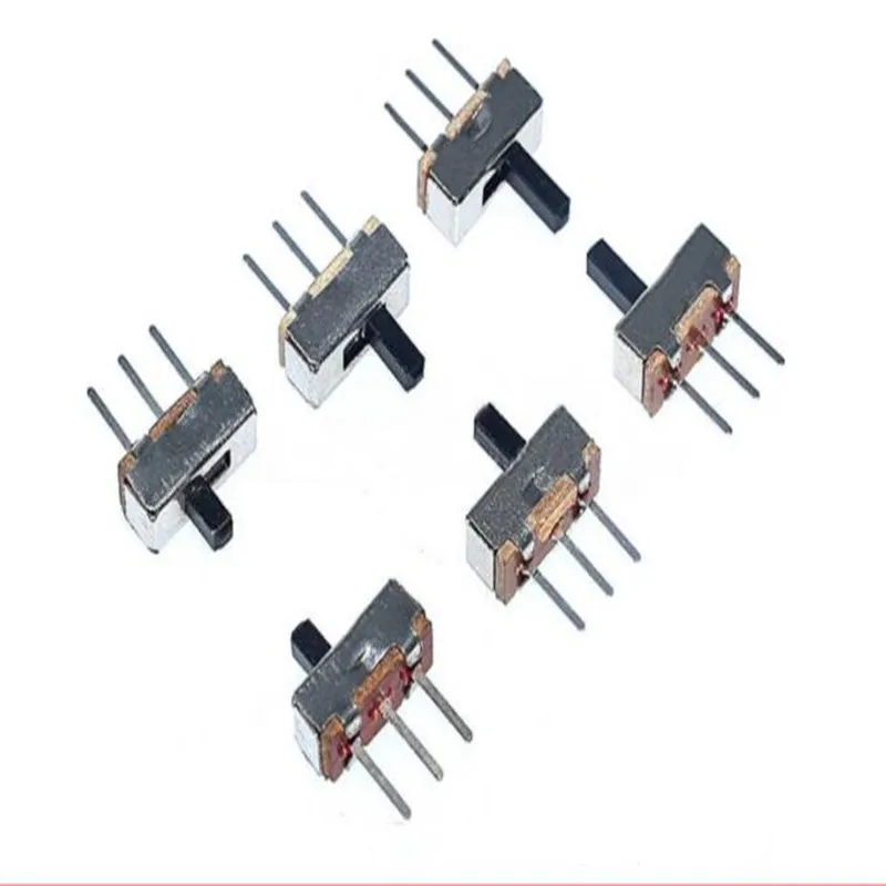 100PCS SS12D00G3 SS12D00G4 SS12D00G5 Interruptor on-off mini Slide Switch 1P2T Long handle: 3mm 4mm 5mm toggle switch