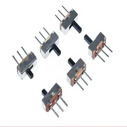 100PCS SS12D00G3 SS12D00G4 SS12D00G5 Interruptor on-off mini Slide Switch 1P2T Long handle: 3mm 4mm 5mm toggle switch