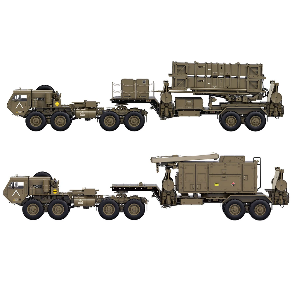 1/12 USA Missile Launcher Car Radar Military Truck Offroad Unassembled Model KIT DIY Self-Assembly MenToy HobbyToki HG-804 805