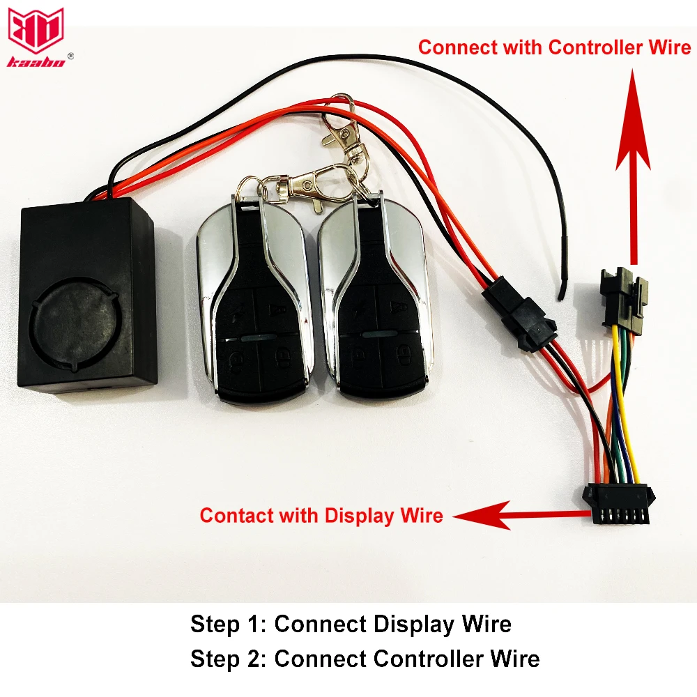 Modified Kaabo Scooter Wireless Remote Control Alarm Kit for 48V-72V Kaabo and  Dualtron Electric  Burglar Alarm Scooter Kit