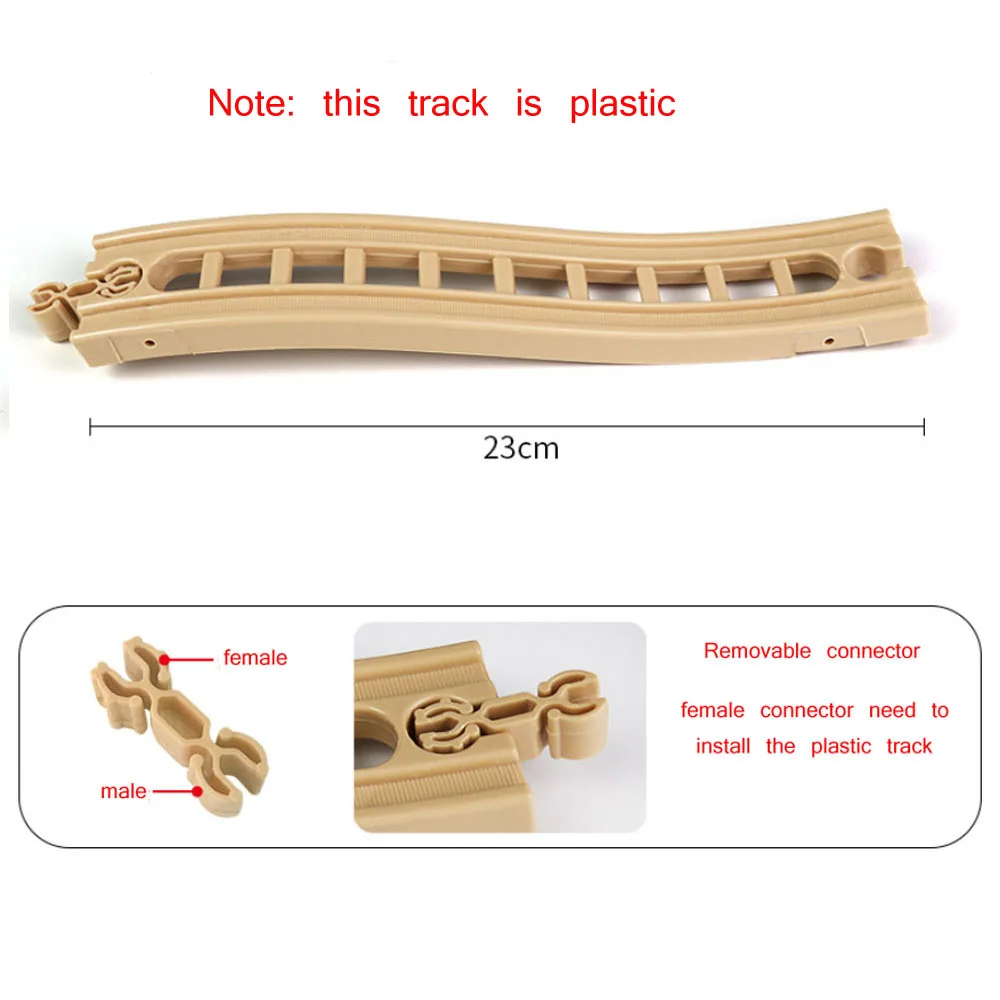 Wooden Track Accessories Beech Wooden Railway Train Track Toy Fit Biro All Brands Wood Tracks Toys for Children