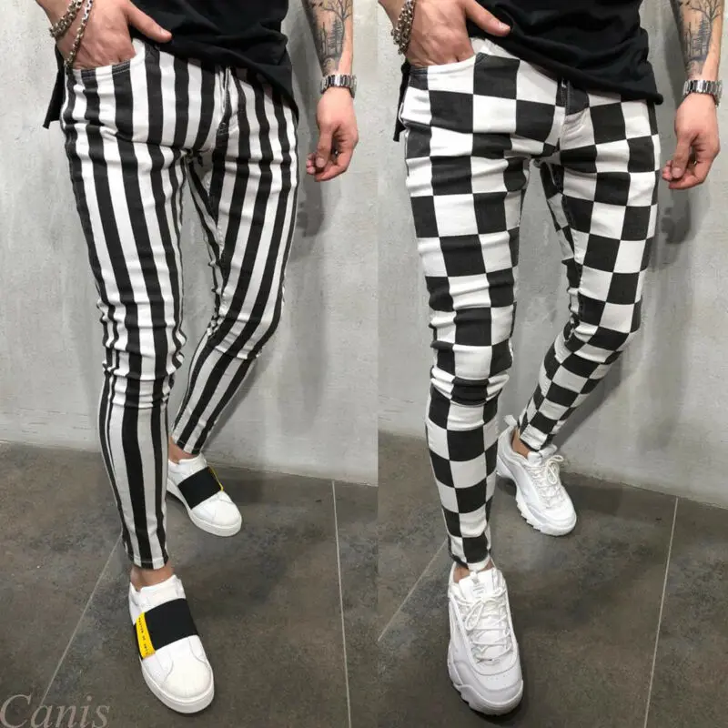 Mannelijke Broek Plaid Mannen Lange Casual Sport Broek Slim Fit Plaid Broek Running Jogging Broek Voor Mannen 2020 Joggingbroek overalls