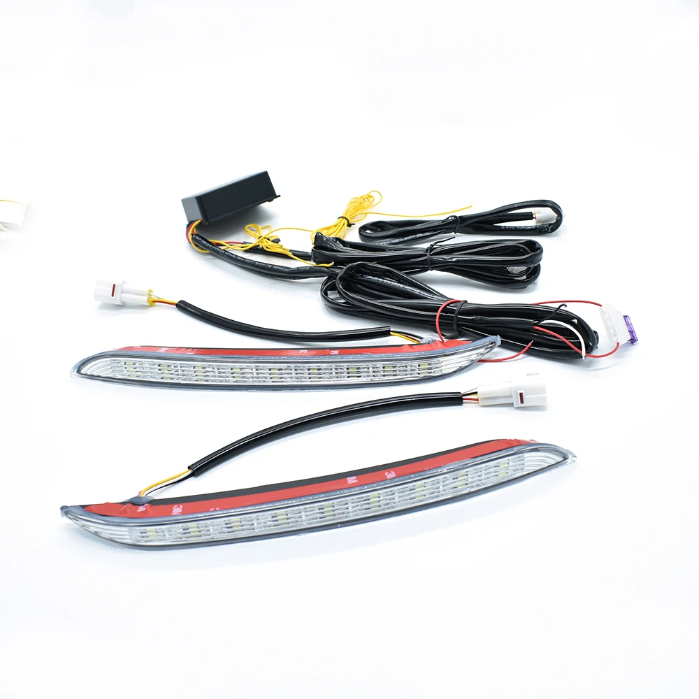 2 قطع بدوره إشارة الأصفر LED ضوء النهار DRL لكيا ريو K2 2011 2012 2013 2014 LED يوم تشغيل ضوء غطاء مصباح الضباب ثقوب