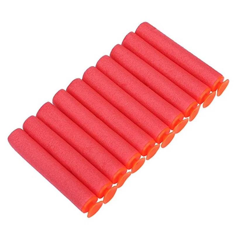 Red Sucker Bullets Toy For Nerf Soft EVA Suction Head Refill Darts Boy Toy Gun for Nerf Series Blasters Xmas Kid Children Gift