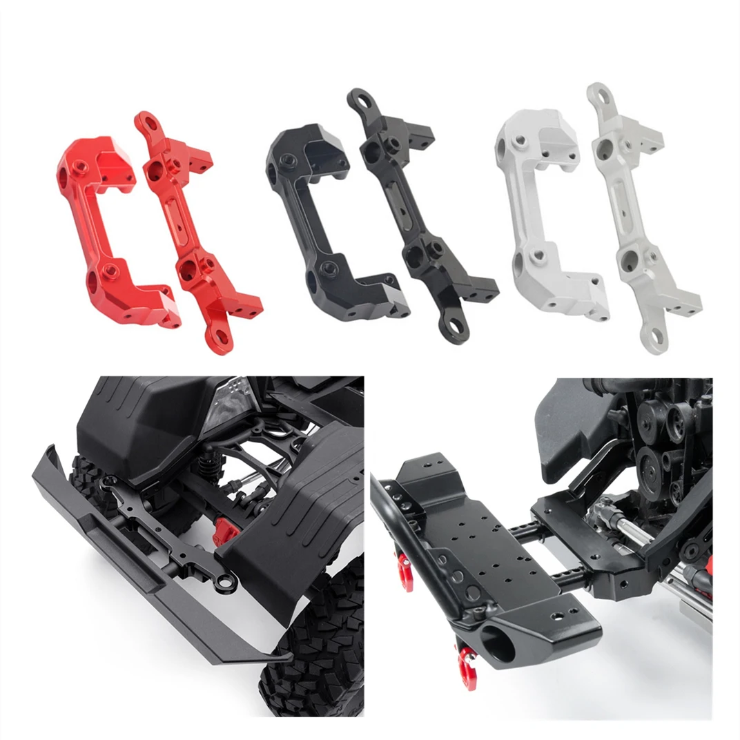 Black/Red/Silver Optional Aluminum Alloy Front Rear Bumper Mount Bracket For Axial SCX10 AX103007 III 1/10 RC Crawler Car