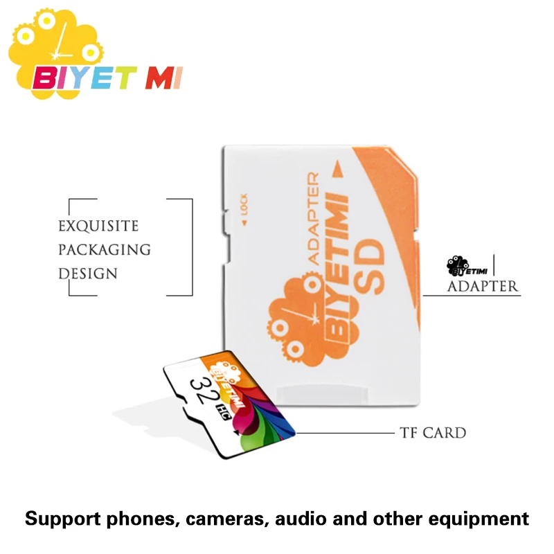 Biyetimi Tarjeta sd ultra micro para teléfono, tarjeta de memoria flash 128GB, 32GB, 64GB, 16GB, 128GB for Smart phone/Tablet