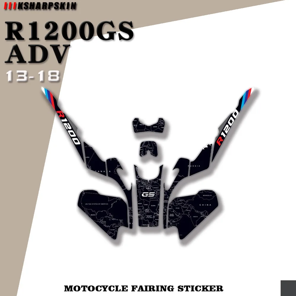 

The new motorcycle parts body fairing sticker waterproof personalized decorative film is suitable for BMW R1200GS ADV 2013-2018