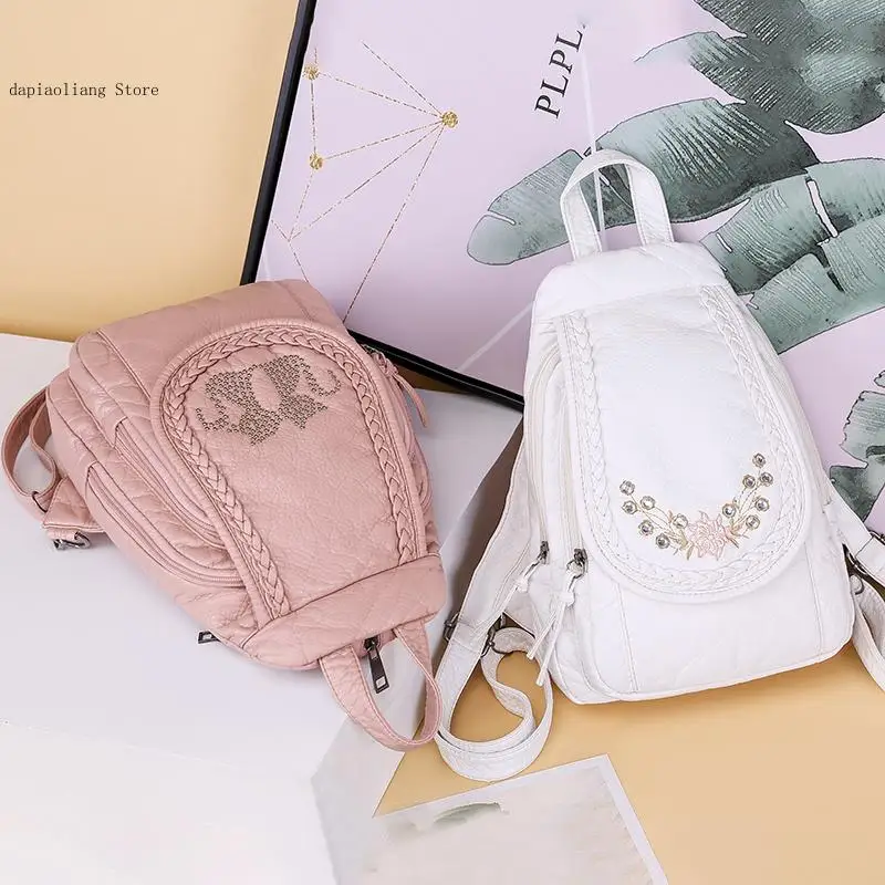 Women Small Chest Bags Fashion School Bag Casual Shoulder Bags for Women High Quality Soft Pu Leather Backpack