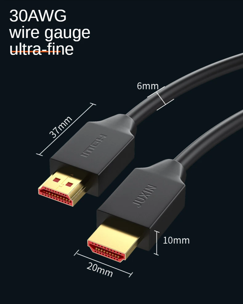 Cable compatible con HDMI versión 2,0 4k HD ordenador TV conectado a la pantalla y proyector cable de datos cable de ingeniería personalización