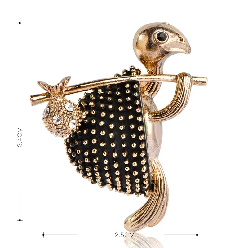 Vintage Style Walking Tortoise Brooch Women Kids Clothes Accessories Crystals Turtle Animal Brooches Suit Corsage Pins