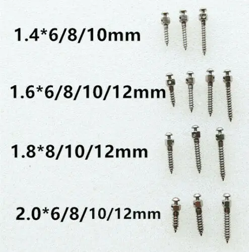 10 sztuk Dental ortodontyczne samowiercące stopu tytanu mikro implanty Mini śruby 1.4mm/1.6mm/1.8mm/2.0mm