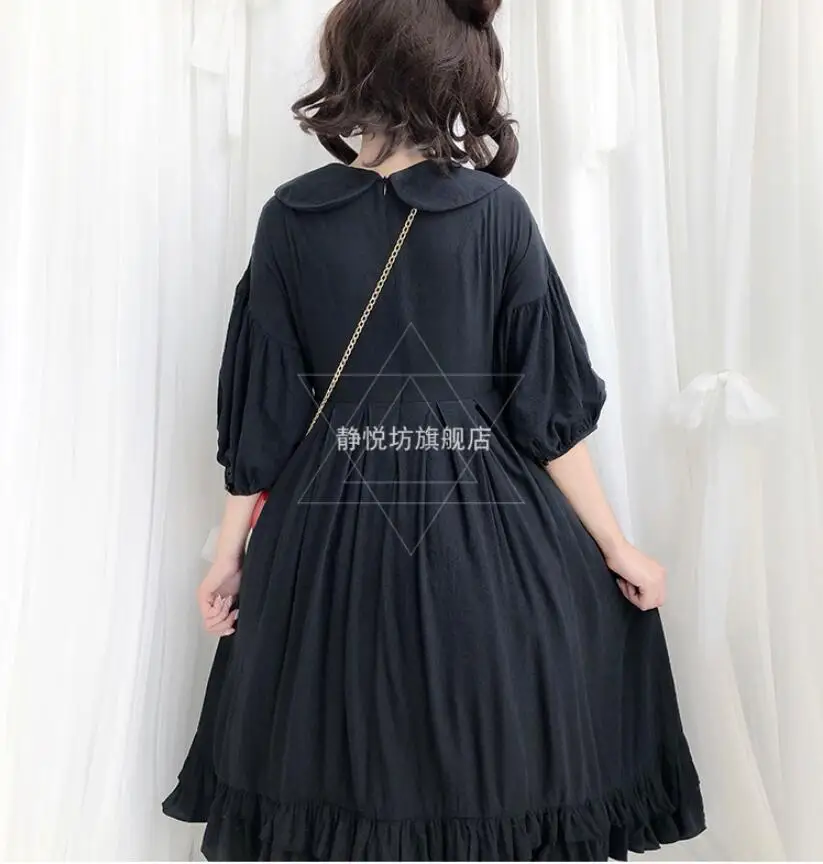 College Elegant Sweet Dress Teens Girls OP Bowknot Lolita Vintage Gothic Kawaii Tea Party Dress Cos Loli Vestidos