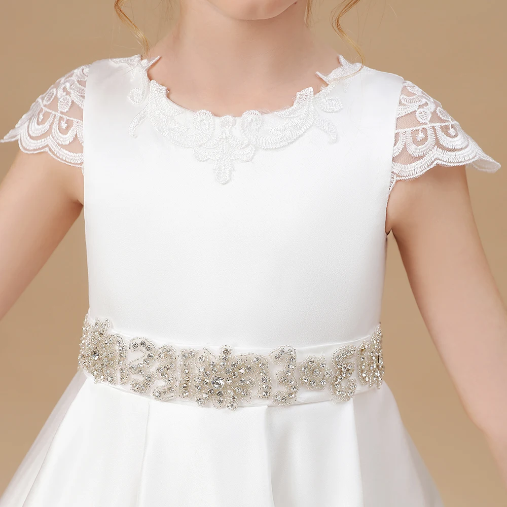 Bodenlangen Prinzessin Blumen mädchen Kleid für Kinder Geburtstag Abend Party Hochzeit Erstkommunion Festzug Zeremonie Ball Event Abschluss ball