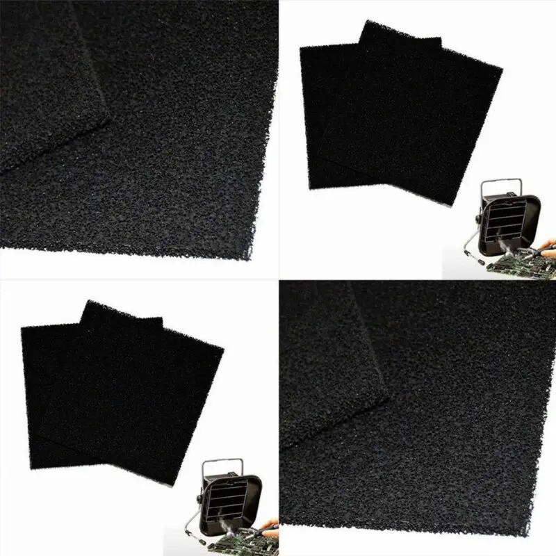 5 esponja de filtro de carbón activado negro de alta calidad, 13x13x1cm para 493 absorbente de humo de soldadura, esponja de escape ESD