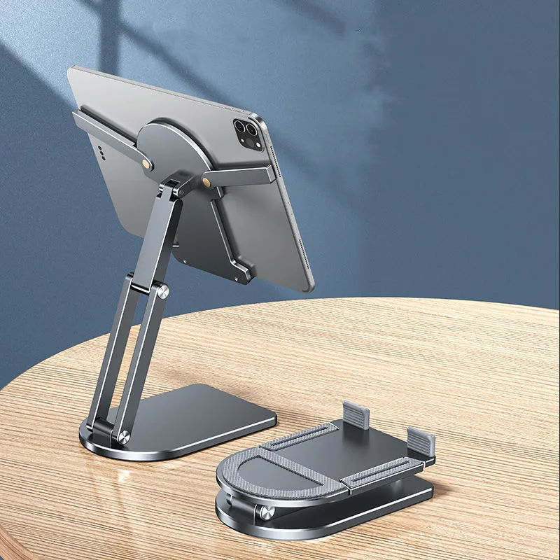 2 in 1 Aluminum Alloy Portable Metal Collapses 340° Adjustable Tablet Cellphone Desk Stand For 4''-12.9'' Smartphone New Pad