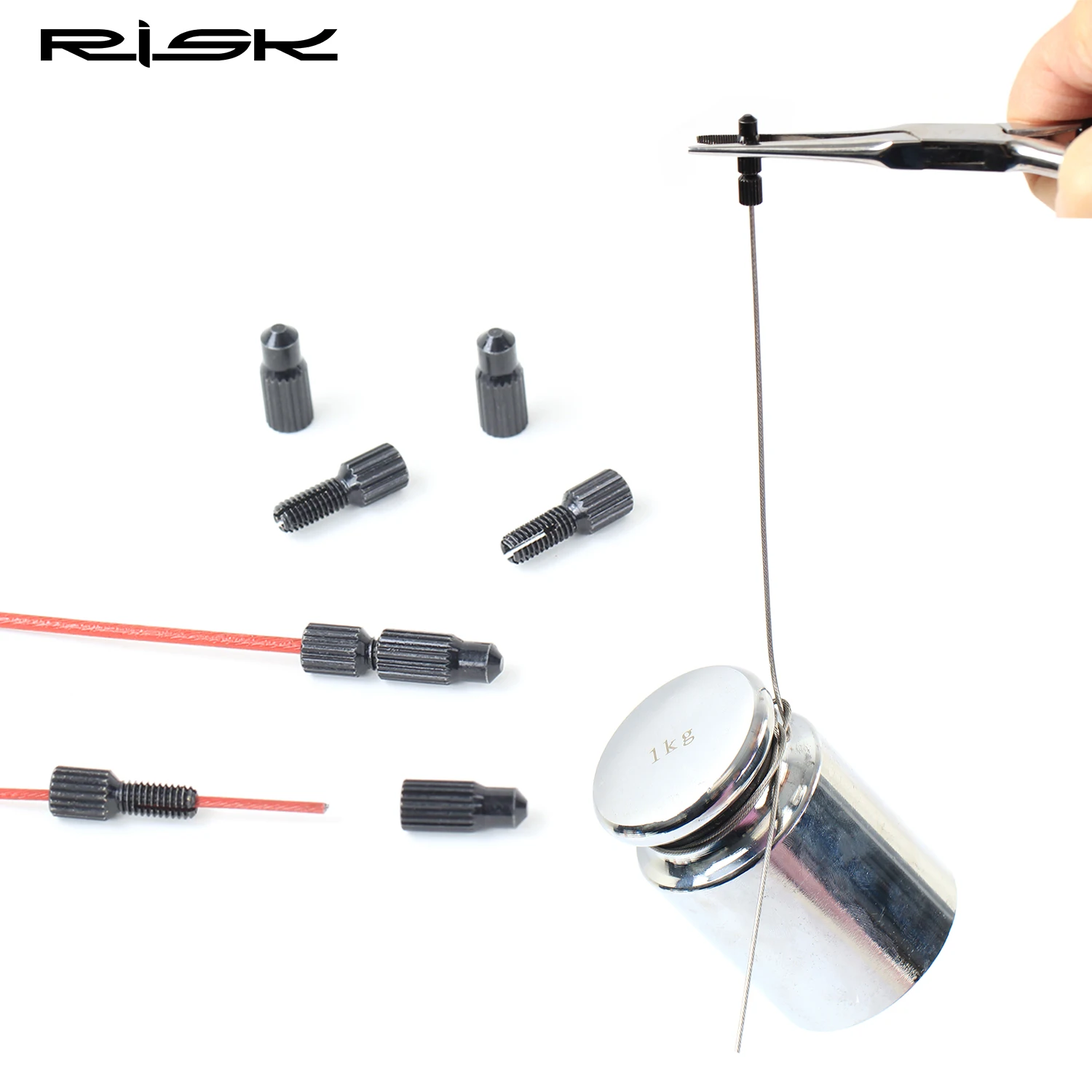 RISK Metal Alloy Bike Bicycle Derailleur Shift Brake Tool-free Inner Cable End Cap Dust Cover Crimps Tips Housing Ferrules