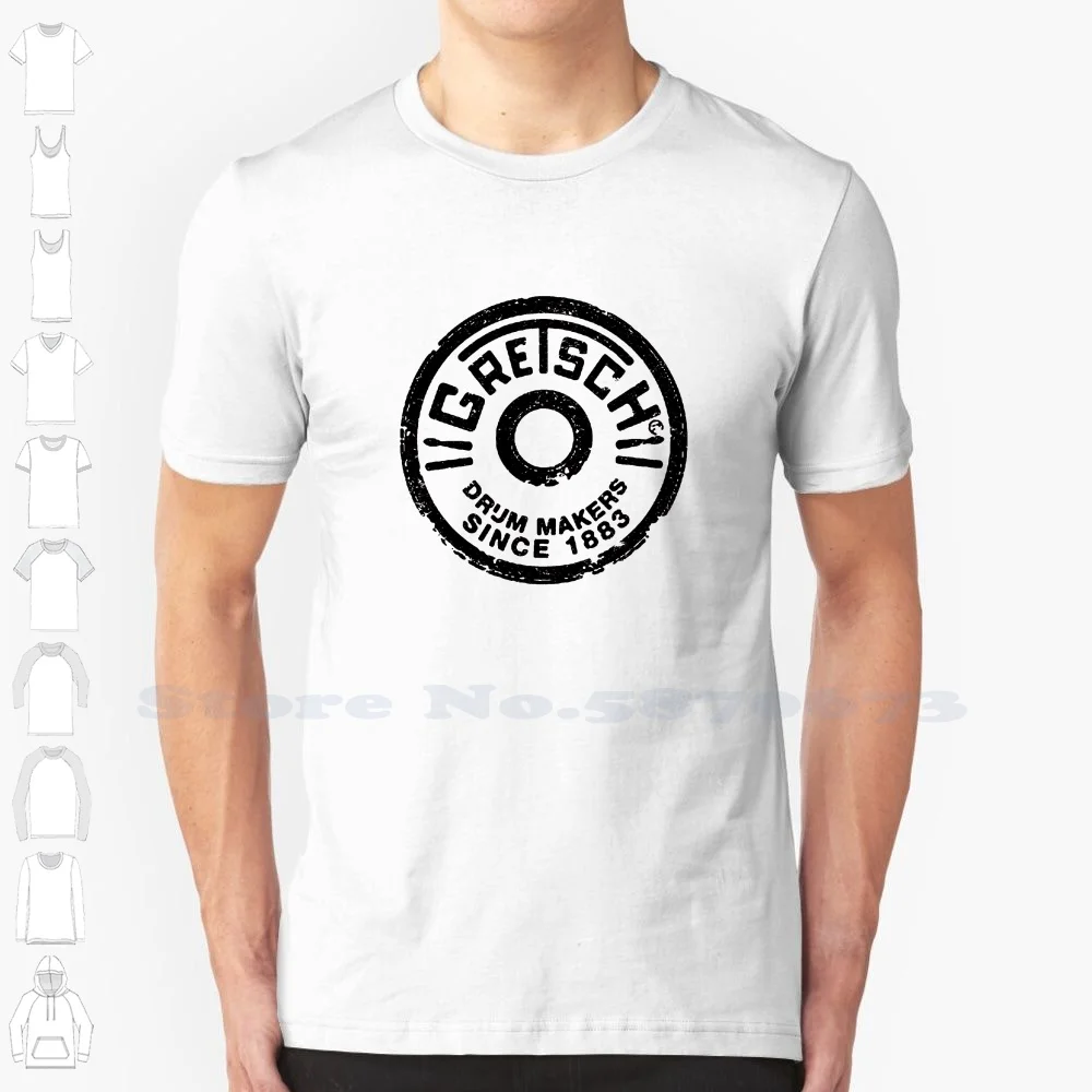 Drum Makers Since 1883 Retro 100% Cotton T-Shirt Guitar Power Fidelity Power And Fidelity Logo Top Selling Trending