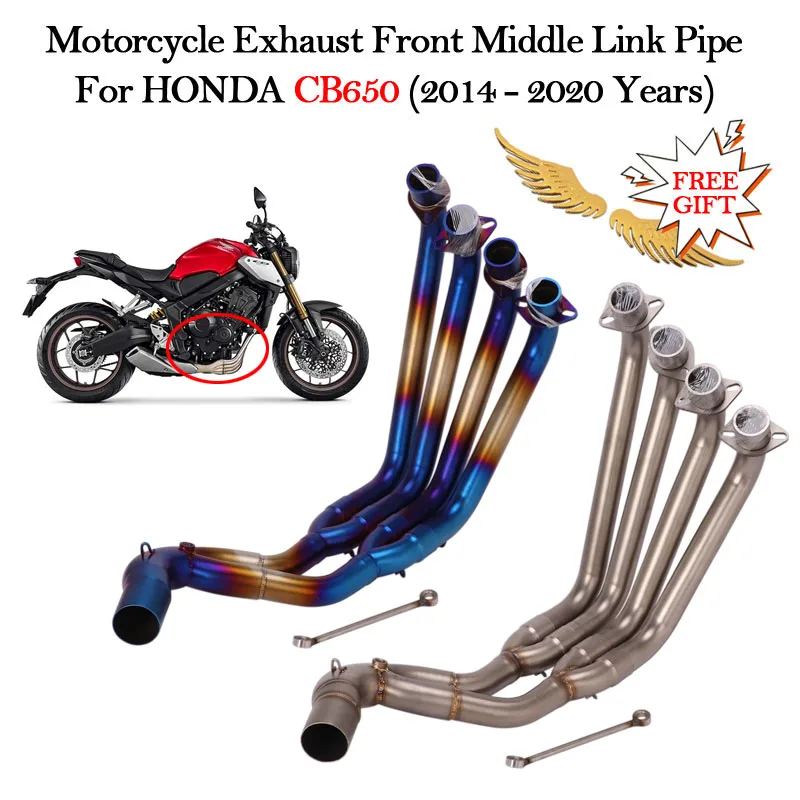 

For HONDA CB650 2014 15 16 17 18 19 2020 Motorcycle Exhaust Escape Modified Motor Muffler Front Connection Middle Link Pipe Tube