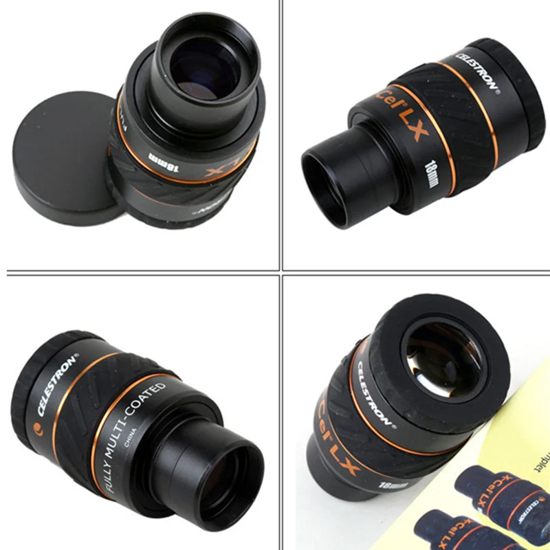 CELESTRON X-CEL LX 18mm Astronomique oculaire 1.25 Pouces 60 degrés haute définition grand champ de vision, rotation de lunettes