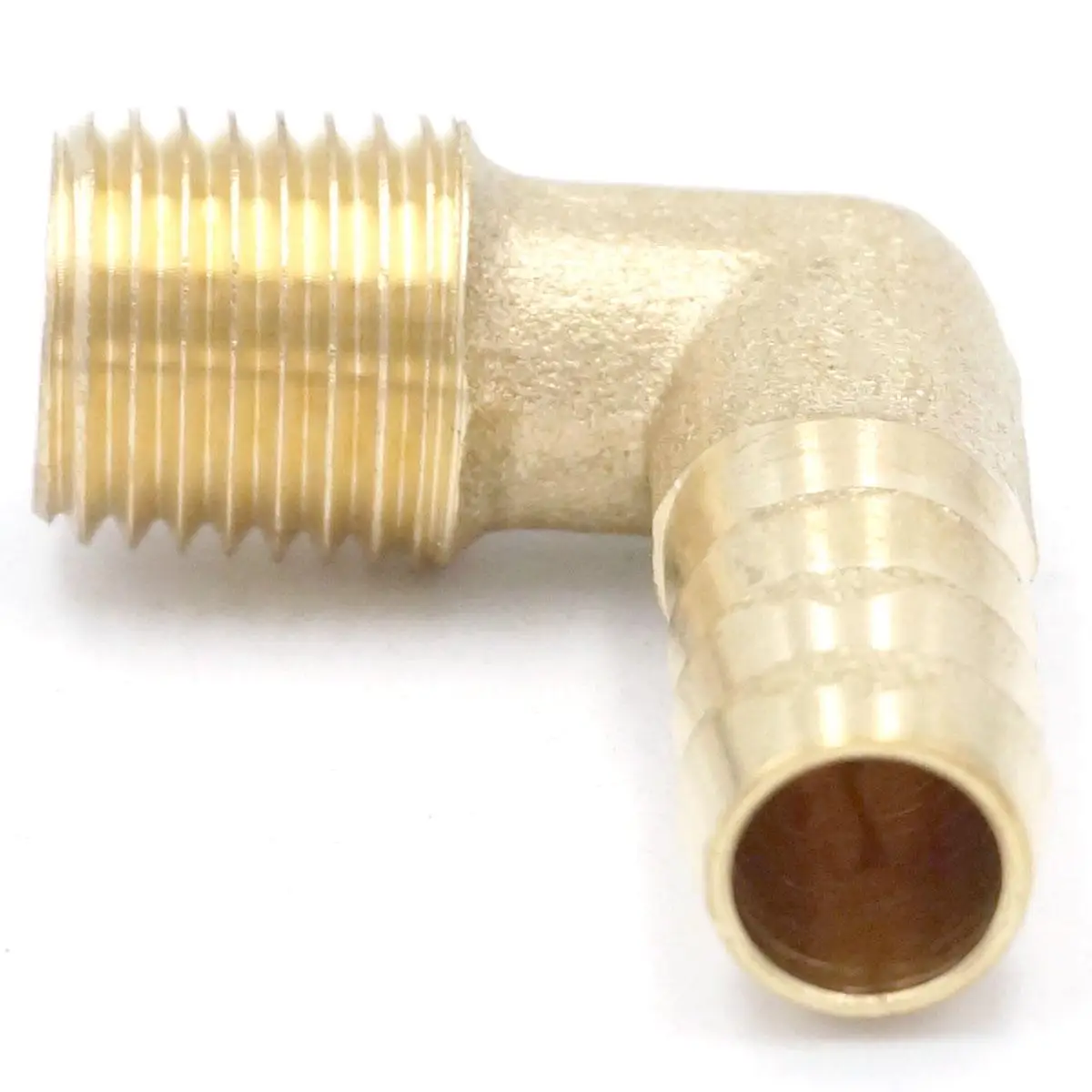 

1/4" NPT Male x 3/8" Hose Barbed Tail Elbow Brass Fuel Fittings Connectors Adapters 229 PSI