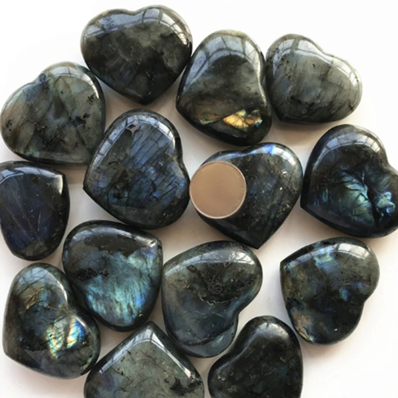 1pc natural moonstone pedra áspera labradorite forma de coração alça peça pingente de pedra nua forma de coração oceano coração azul moonstone