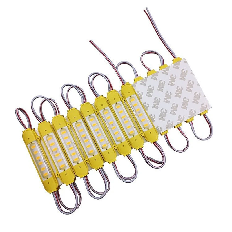100 Stuks 12V 24V Led Module Geel 5730 6 Leds Rood Groen Blauw P67 Waterdicht Karakter Letter Reclame Backlight Led Module