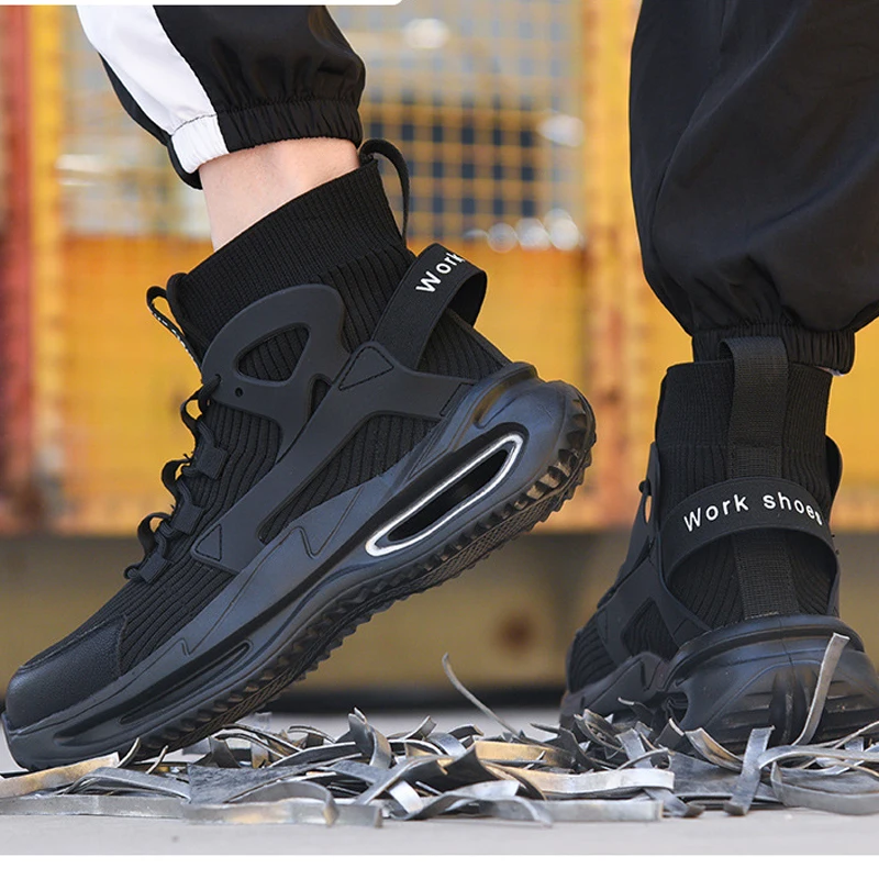 Work shoes for man S3 high safety shoes  Safety Shoes With Steel Toe Cap,Light Weight Breathable Work Boots For Men Botas Hombre