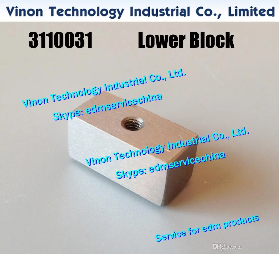 3110031 edm Lower Electrode 9x8.5x18mm, Lower Block (SQUARE PLATE) H47190E,SLC400G,CW502226E for AQ400,AQ600,SL400,SL600,AG360