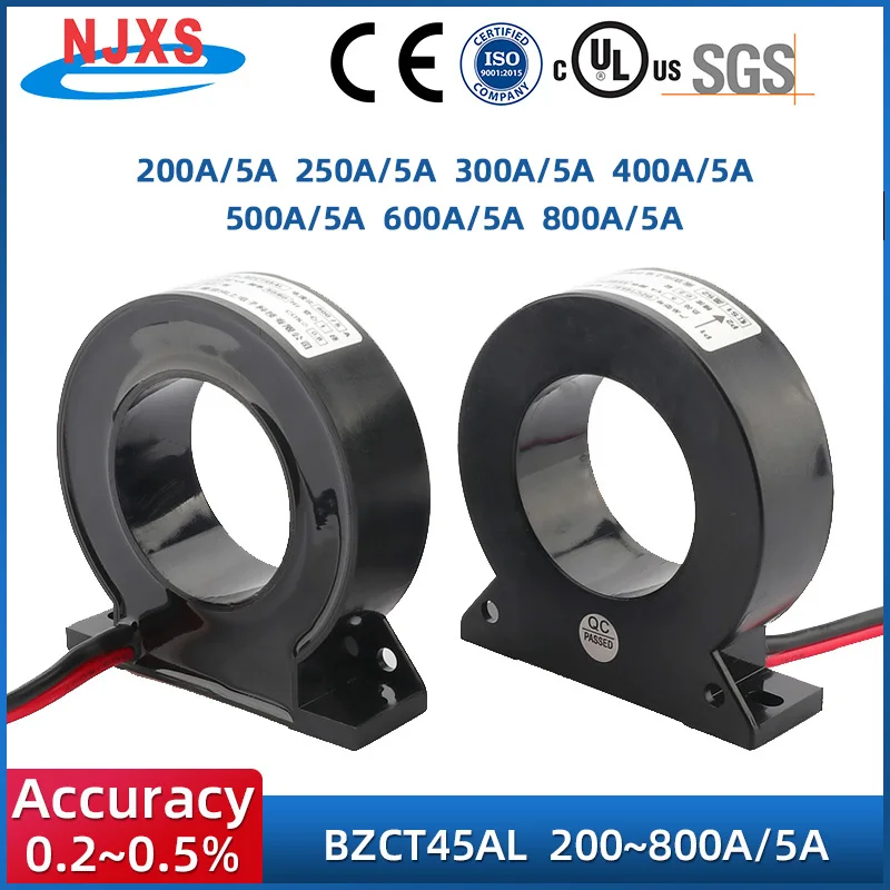High Accuracy Current Transformer BZCT45AJGL-800a 600a 500a 400a 5a 300a AC CT three phase current sensor Low voltage Measuring