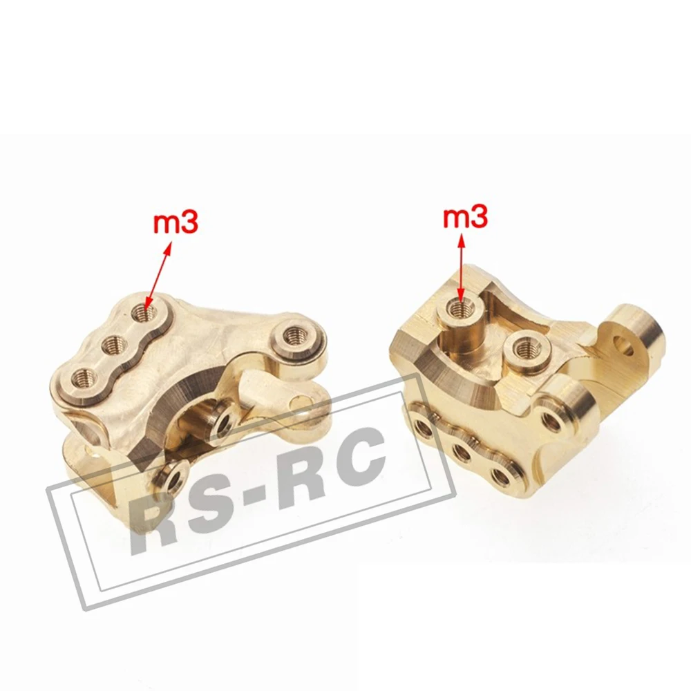 1set Metal Copper Front Axle Tie Rod Mount Base for Axial 1/10 RBX10 Ryft 4WD Scale Rock Accessories RC