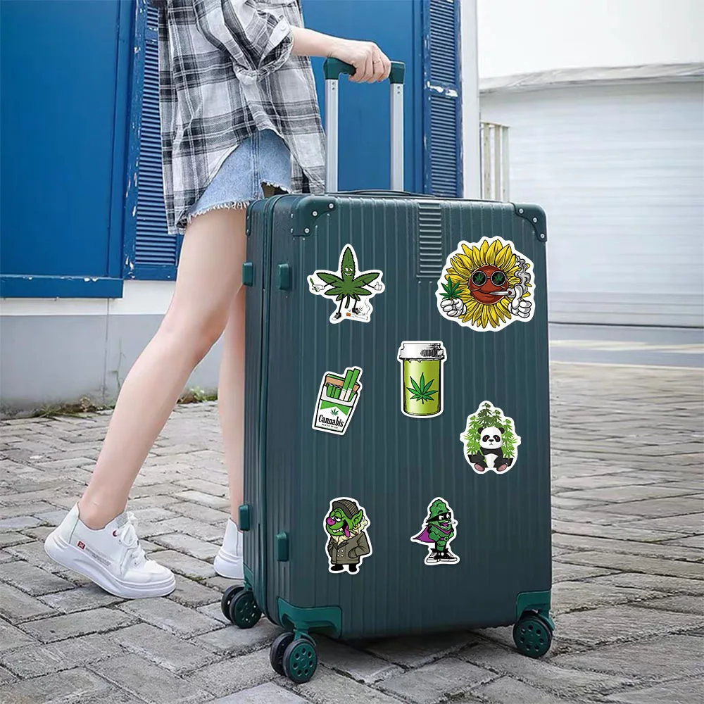 10/30/50/100pcs Anime Weed Leaves Graffiti Stickers for Laptop Luggage Car Skateboard Waterproof Cool Sticker Packs Decal Toys