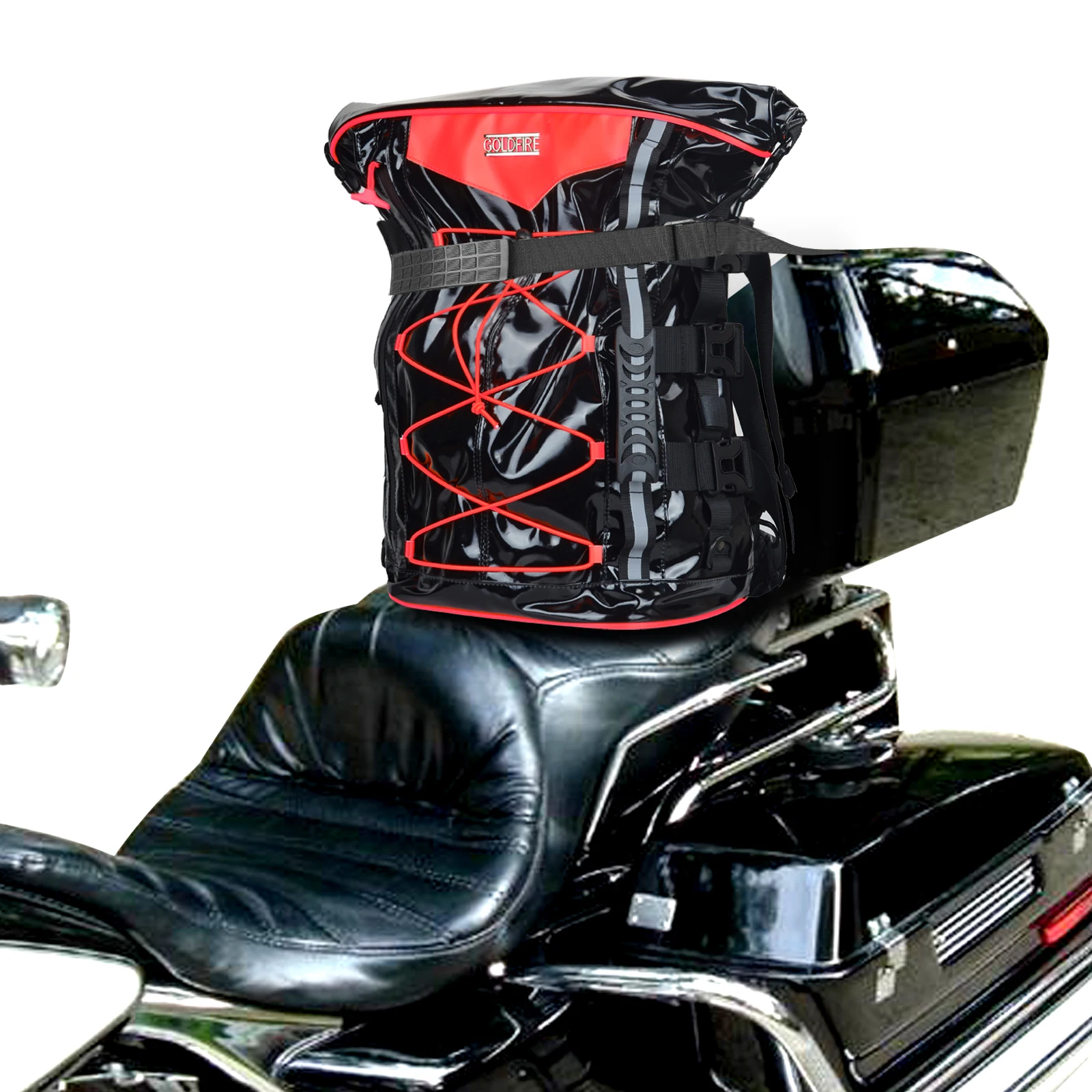 40-65L Expandable Motorcycle Sissy Bar Bag Upgrade High Quality Cool Cycling Back Seat Storage Backpack Organizer Waterproof