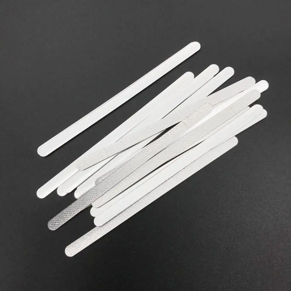 50/100/500Pcs/lot Face Mask Elastic Cord Nose Bridge Clips Adjustable Elastic Mouth Masks DIY aluminium bar Mask nose adjuster