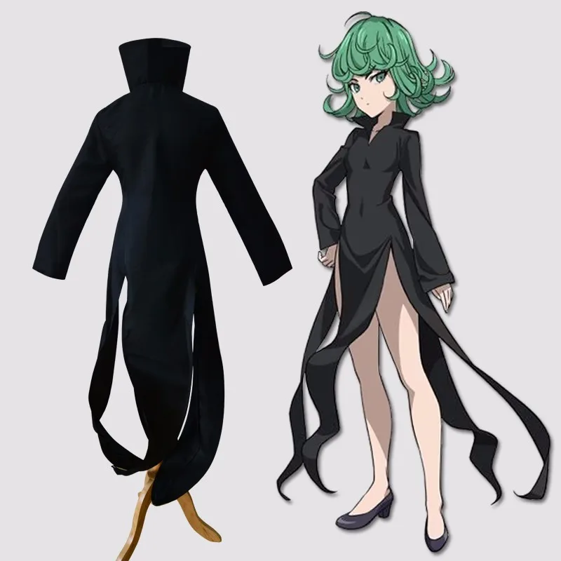 Anime One Punch Man Tatsumaki Cosplay Costume Gothic Dress Girls Clothes Halloween Costumes