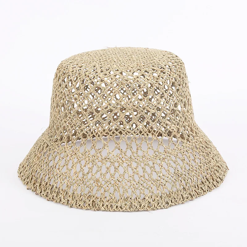 Nowe szerokie rondo słomkowy kapelusz Fedora Dome drążą jednolity kolor kapelusz na lato dla kobiet kapelusz na plażę oddychający jazzowy kapelusz Kentucky Derby Hat