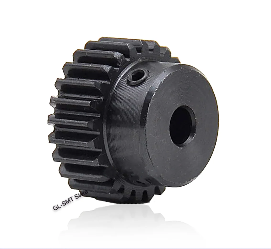 1Pcs 1 Module Spur Gear Motor Gear 1M 20T-29T 45# Steel Blackening Mechanical Transmission Gear Bore 4/5/6/6.35/7/8/10-15mm