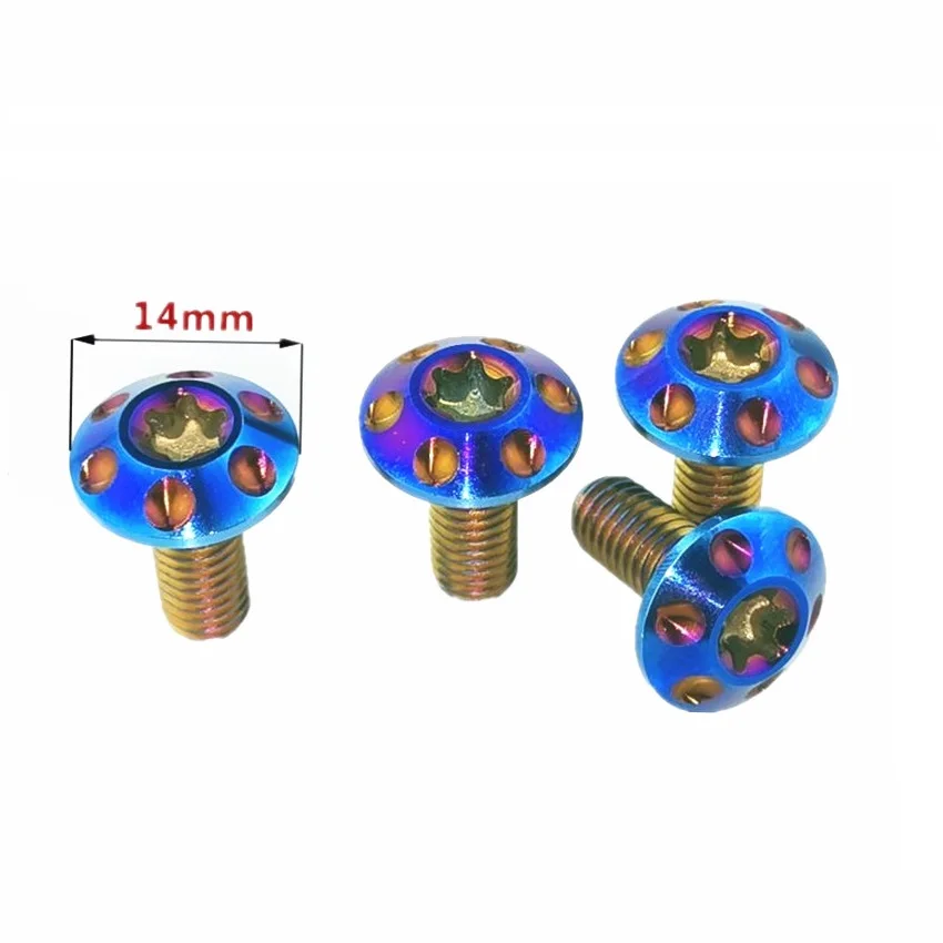 

Titanium Bolts M6 x15mm Motorcycle Refitted Repair Replaceme DIY Burned Blue Torx Socket Head Ti Bolts Screw Fastener Decoration