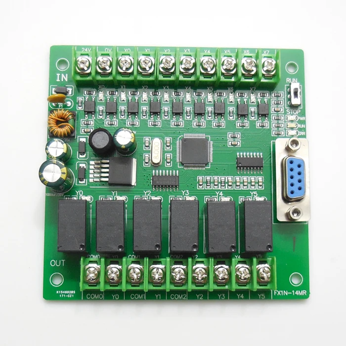 Plc Industrial Control Board FX1N-14MR / 14MT Board Type Simple Programmable Three Micro-link PLC Controller