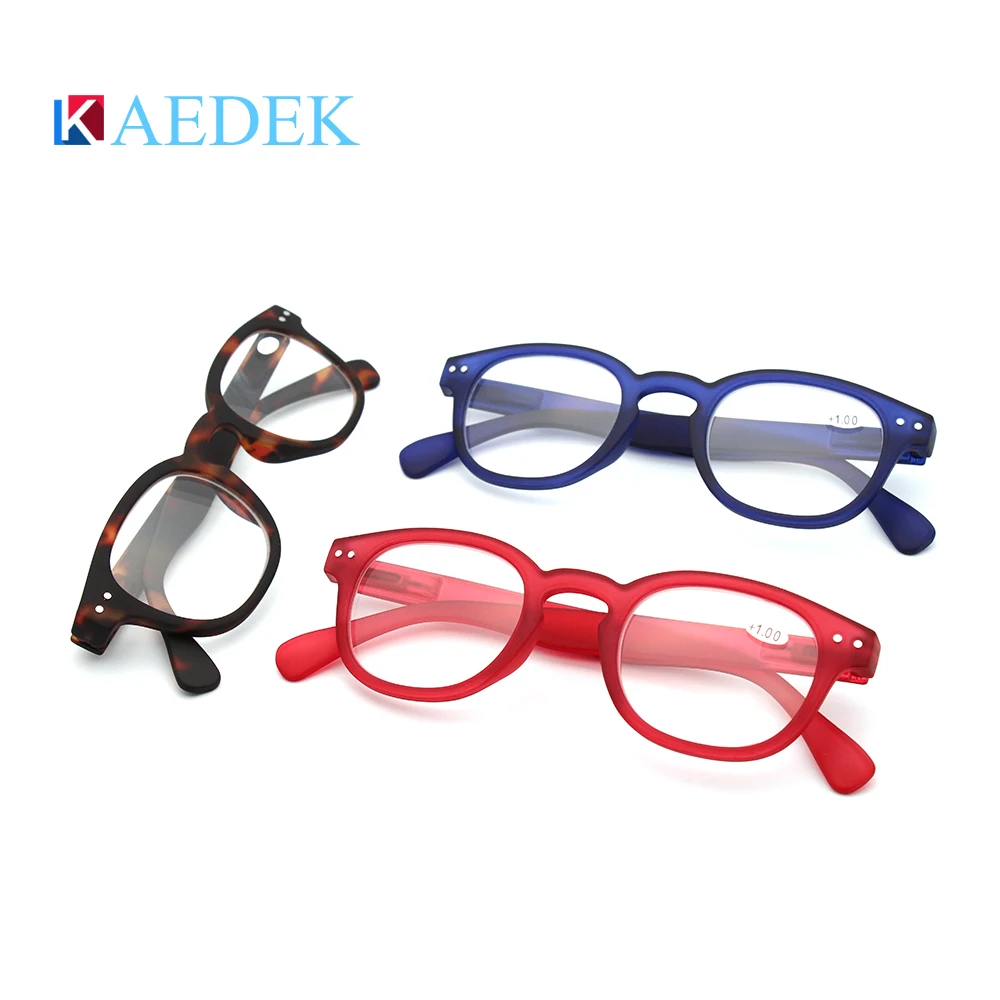 KAEDEK 2025 Trend New Color Reading Glasses Retro Europe Style Quality Men Women Eye Glasses With Flex Lesebrillen
