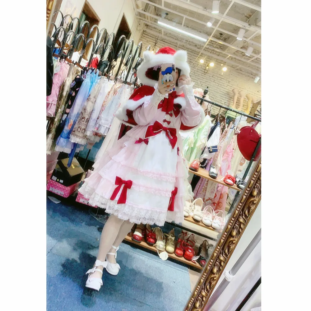 Zapatos de tacón bajo con lazo para chica y mujer, calzado de princesa Lolita Kawaii con tiras de hebilla cuadrada, de cuero PU, Cosplay