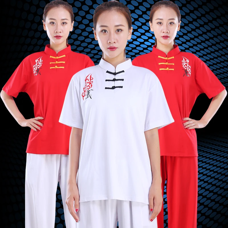 100% Cotton Tai Chi Uniforms - Spring/Summer Martial Arts Training & Group Performance Suits (Unisex)