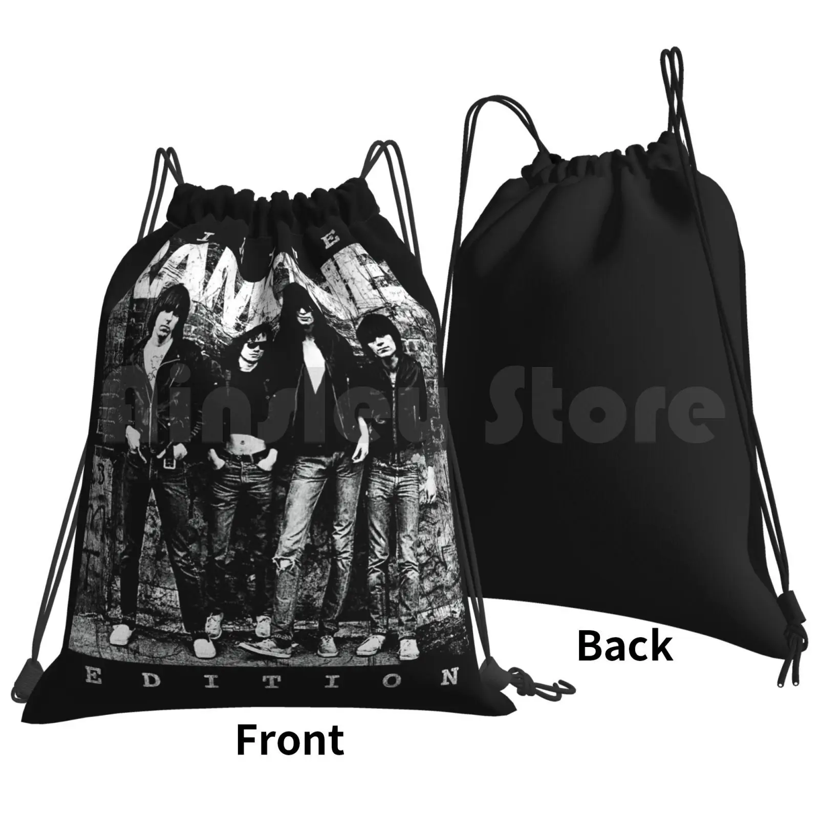 The Grunge Rock Limited Edition Backpack Drawstring Bags Gym Bag Waterproof The Music Punk Band Famous Cool