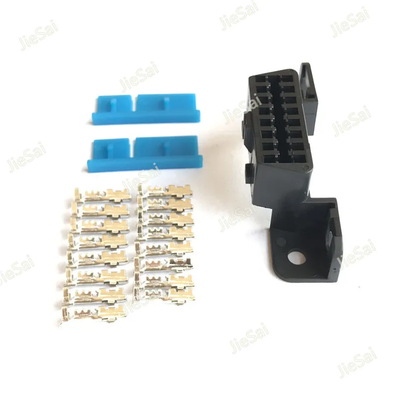 16pin Female Angle Connector 16 pin Obd2 Connector Obd Obd 2 Female Wire Sockets Connector Plug Obd Ii Adapter Diagnostic Tools