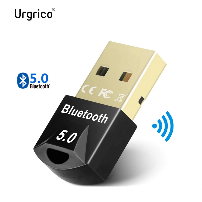 Urgrico-Adaptateur USB sans fil Bluetooth 5.0, dongle récepteur émetteur pour casque, haut-parleur PC ordinateur