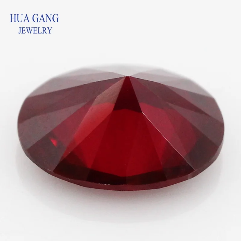 Size 2x3~13x18mm Oval Cut 8# Red Stones Synthetic Corundum Gems Stones For jewelry Wholesale